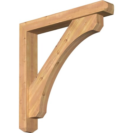 Ekena Millwork Legacy Craftsman Smooth Bracket w/ Offset Brace, Western Red Cedar, 5 1/2"W x 38"D x 38"H BKT0604X38X38LEC04SWR